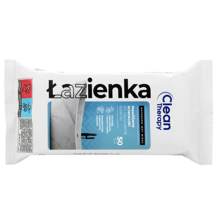 Nawilżane ściereczki do czyszczenia ŁAZIENKI 50 sztuk RAVI